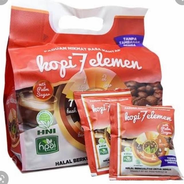 

Kopi Seven Elemen/ Kopi Ramuan Herbal/ Hni With Palm Sugar Isi 20 Sachet Kualitas Terbaik Harga Termurah