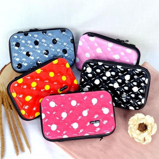 Tersedia Mini Koper Polkadot 5011 Aomi Tas Selempang Wanita Lucu