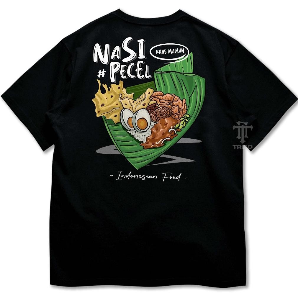 Kaos Indonesia Local Food Series Nasi Pecel Madiun | Tshirt Culture Baju Distro Makanan Kuliner Nusa