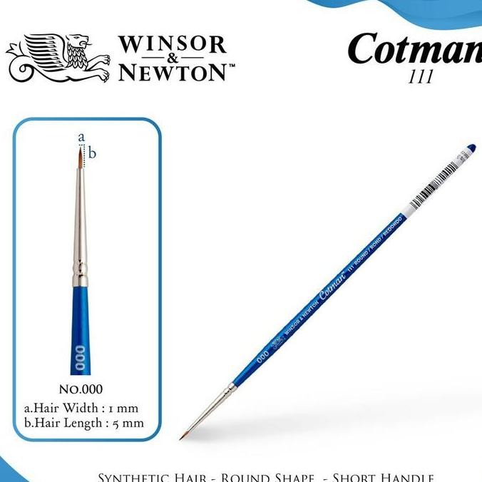 

Promo Winsor & Newton Cotman Brush Series 111 Size 0000 - Kuas Lukis Mini Detail Watercolor