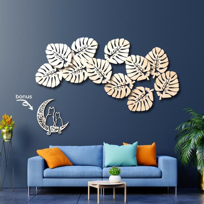 

Classic 11 Monstera Lasercut Decor - Ukuran Besar 1.8M X 0.9M Bahan Kayu Albasia 3Mm