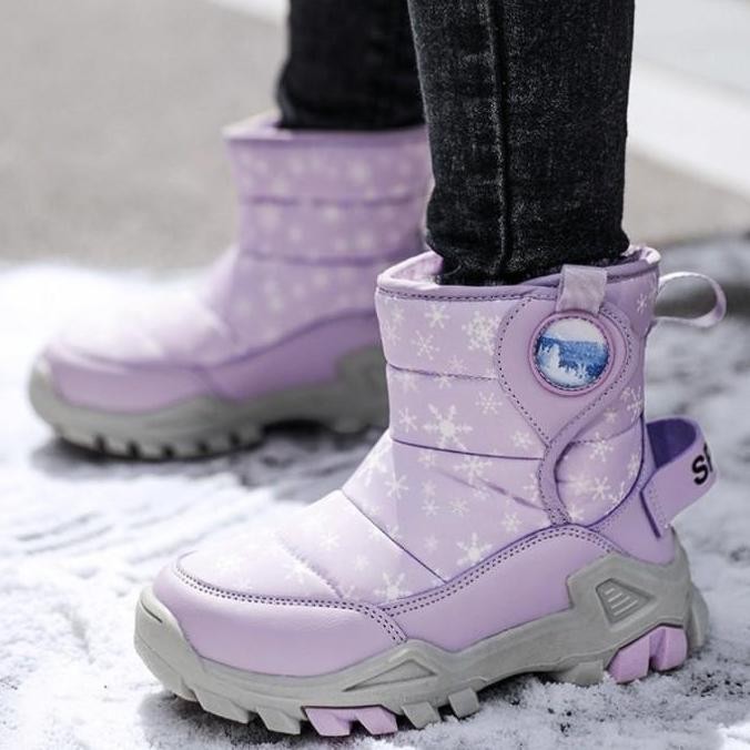 KIDS WINTER SNOWY BOOTS THERMAL SEPATU ANAK PEREMPUAN LAKI MUSIM DINGIN