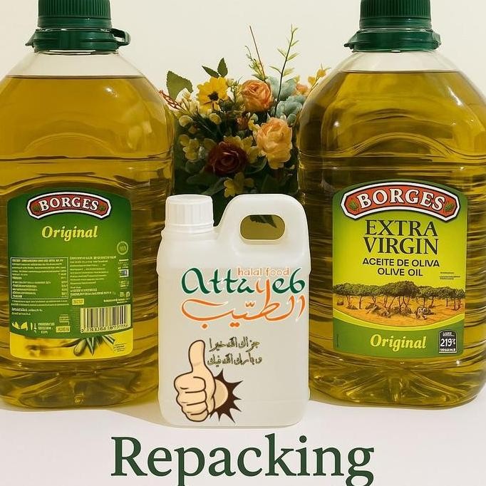 

Terlaris Minyak Zaitun Borges Extra Virgin Olive Oil Repacking 1 Ltr Borges Ready Stok