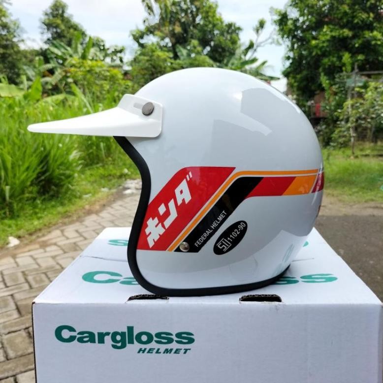 Helm Honda Gank Original SNI Kaca Datar Airbras