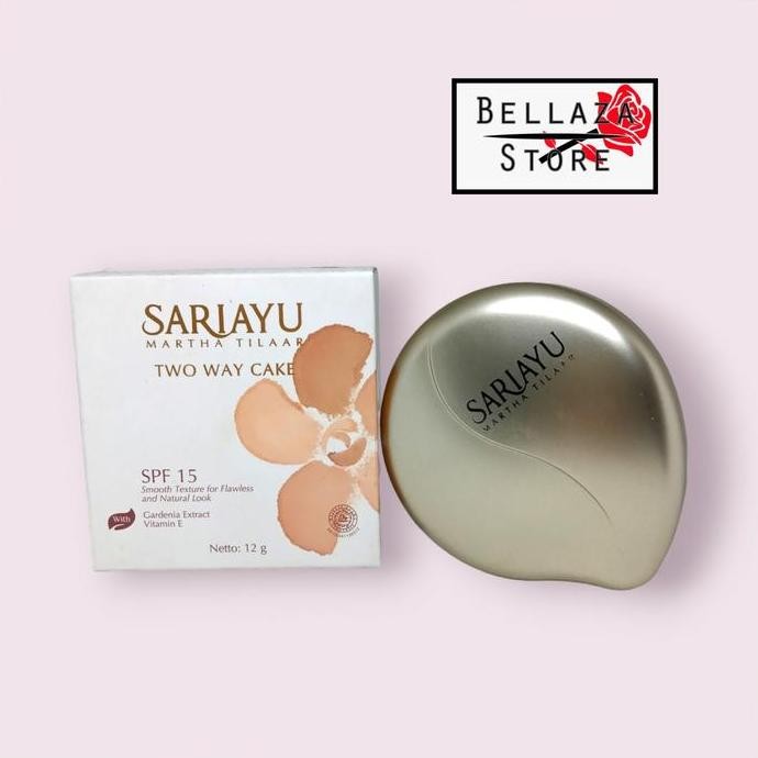 SIAP KIRIM SARIAYU TWO WAY CAKE SPF 15 - BEDAK PADAT NATURAL LOOK MAKEUP SEHARI-HARI