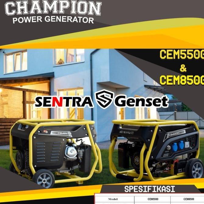 Genset 3000 Watt 100% Tembaga Champion Cem 5500