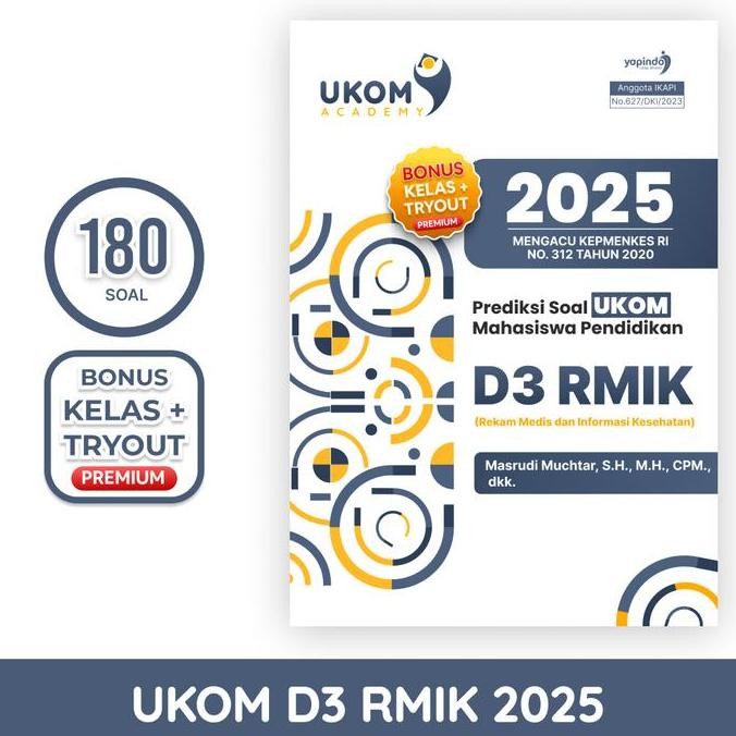 

Ukom Academy Buku Prediksi Soal D3 Rekam Medis 2025