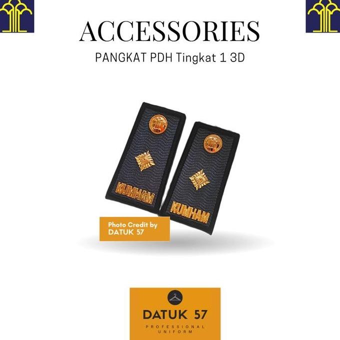 ATRIBUT SERAGAM KEMENKUMHAM LAPAS PANGKAT PDH 3C 3D 4A 4B