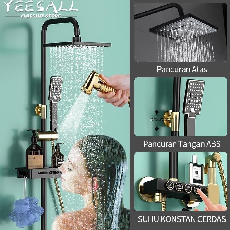 Black Gold Kamar Mandi Shower / Shower Set / Shower Kamar Mandi 4 Dalam 1 Set
