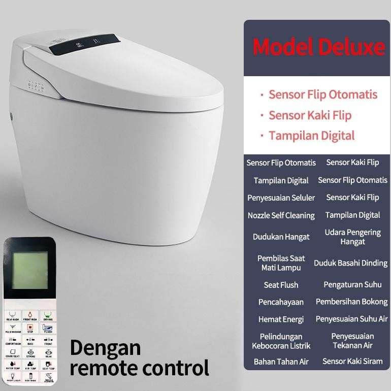Automatic Smart Closet Toilet KlosetDuduk Europe Toilet / Kloset Duduk Putih / Kloset Duduk