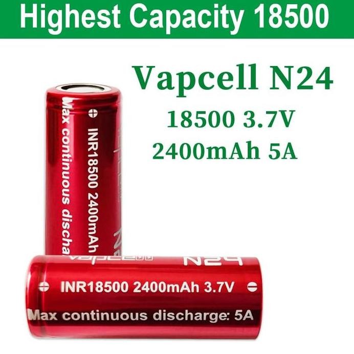 Baterai 18500 Vapcell N24 2400 mAh murah