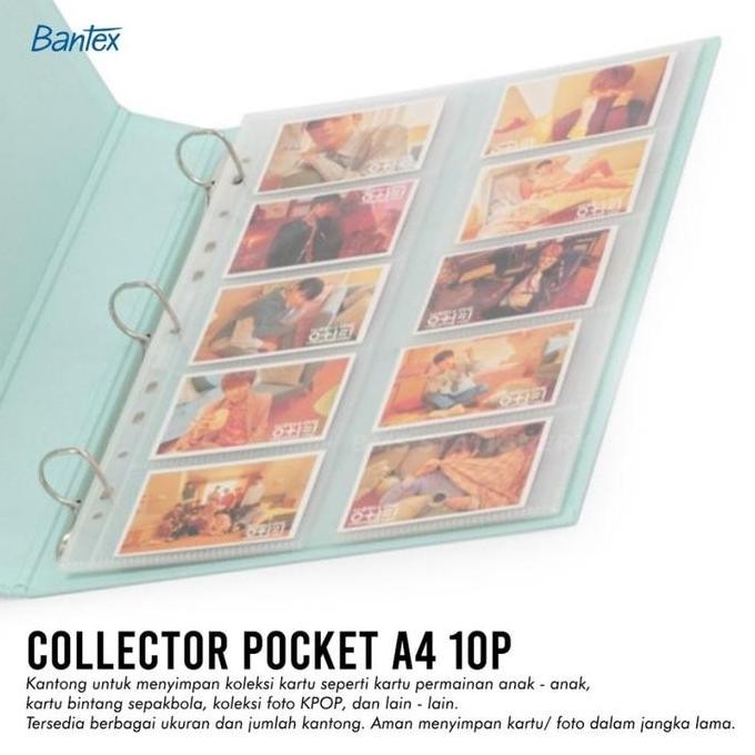 

ready stock !!! Bantex Collector Photocard Sleeve 10P Tempat Foto Idol Size A4 10 Lembar