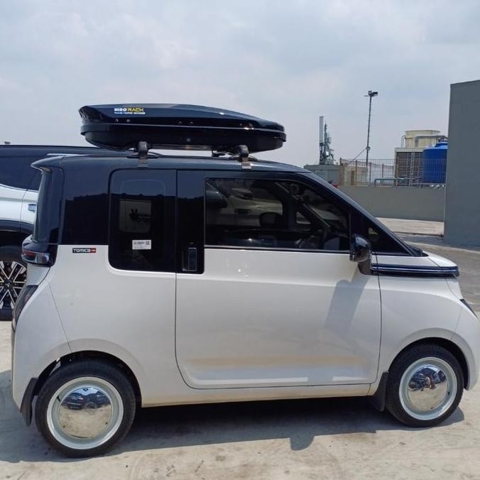 paket roof box slim wuling air ev + cross bar