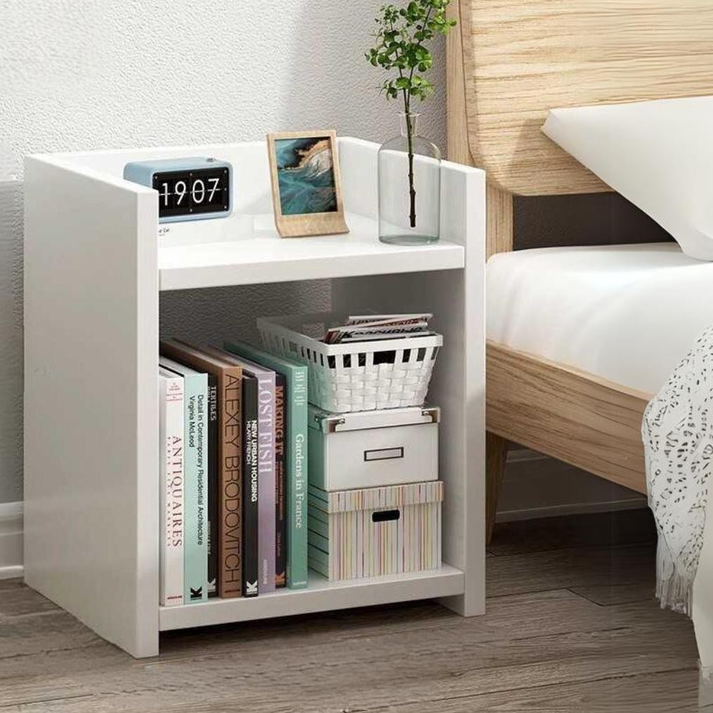 Nakas Minimalis Rak Buku Kecil Meja Samping Tempat Tidur Meja Sisi Ranjang Meja Sudut Kamar O6A1