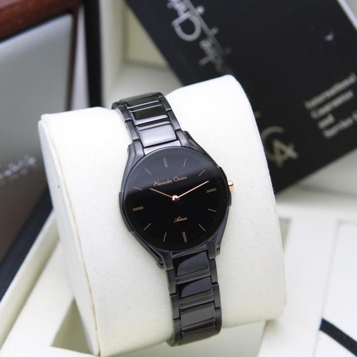 new  JAM TANGAN WANITA ALEXANRE CHRISTIE AC 8610 AC8610 BLACK ORIGINAL