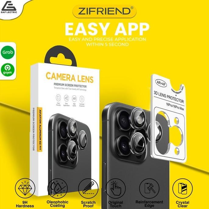 ZIFRIEND CAMERA PROTECTOR IPHONE 16 / 16 PRO / 16 PRO MAX / 16 PLUS PELINDUNG KAMERA