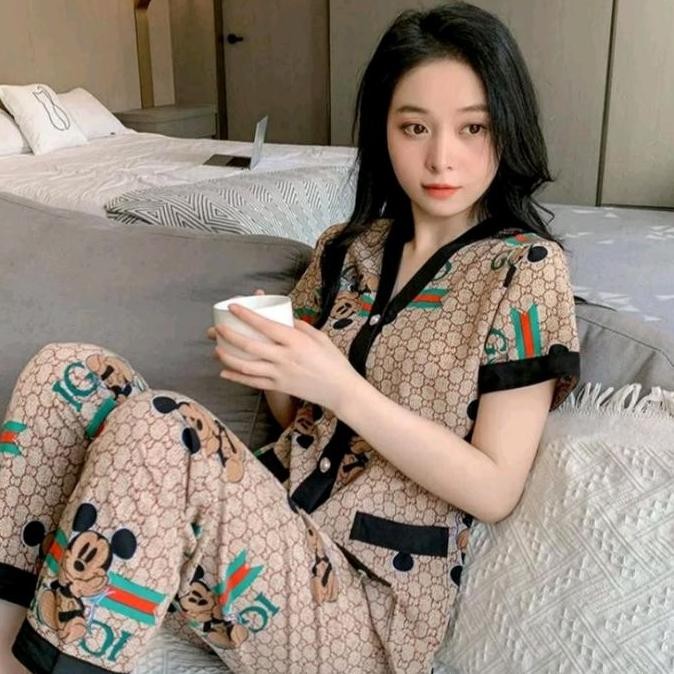 baru piyama mickey mouse dewasa import baju tidur mickey mouse kancing