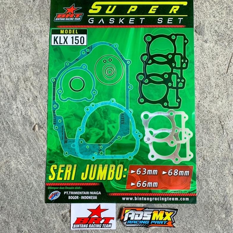 SUPER GASKET PAKING KLX BRT FULL BLOK BORE UP DTRACKER Perpak Seal klx BF BLOCK