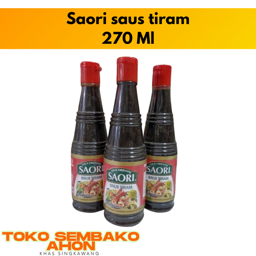

Saori saus tiram 270 Ml / Saori Tiram 270ml / Saus Tiram Saori / Saori Oyster Sauce / Saus Tiram Botol Sedang