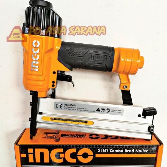 

Promo Combo 2in1 Air Brad Nailer INGCO ACN50401 Staples Paku Tembak Angin COD