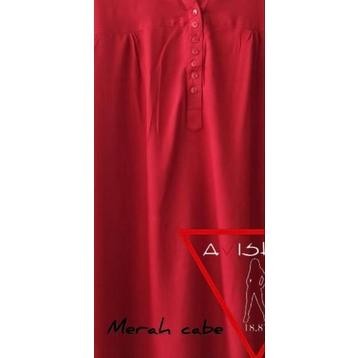 New - Tunik polos rayon merah cabe Tunik katun rayon Tunik polos jumbo lasenta by avishta d-sign mer
