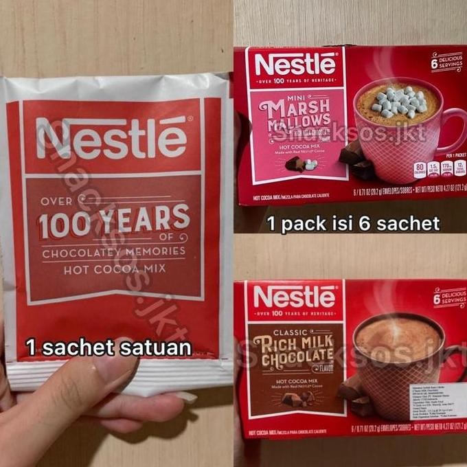 

[SATUAN] NESTLE CLASSIC RICH MILK CHOCOLATE / NESTLE MINI MARSHMALLOWS - HOT COCOA MIX