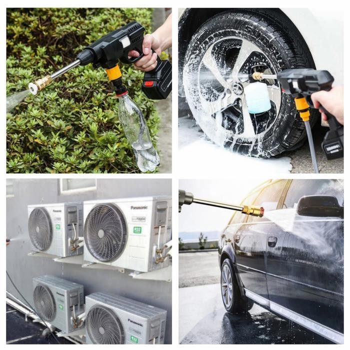 Semprotan Air Cuci Mobil Mobil / Motor Portable Baterai | Alat Steam