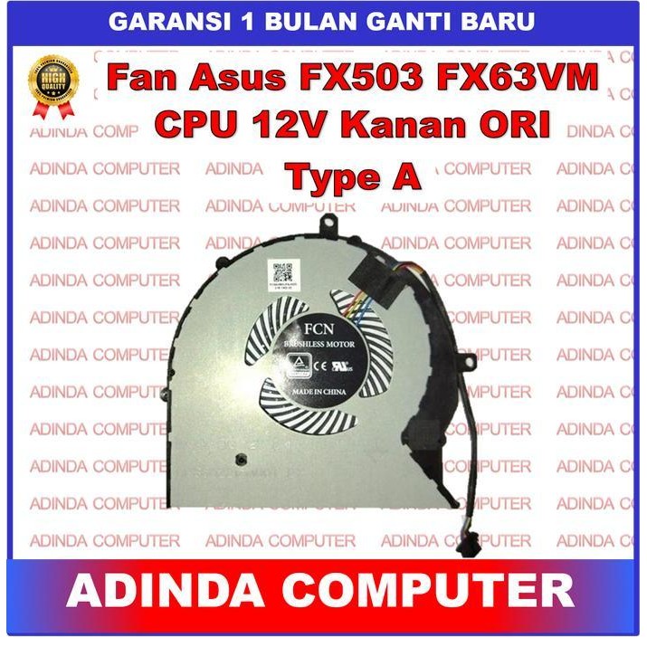 Fan Asus Rog Strix Fx503 Gl503Vm Gl503Vs Gl503 Gl703 Gl703V Cpu 12V Kanan Original Dan Terpercaya