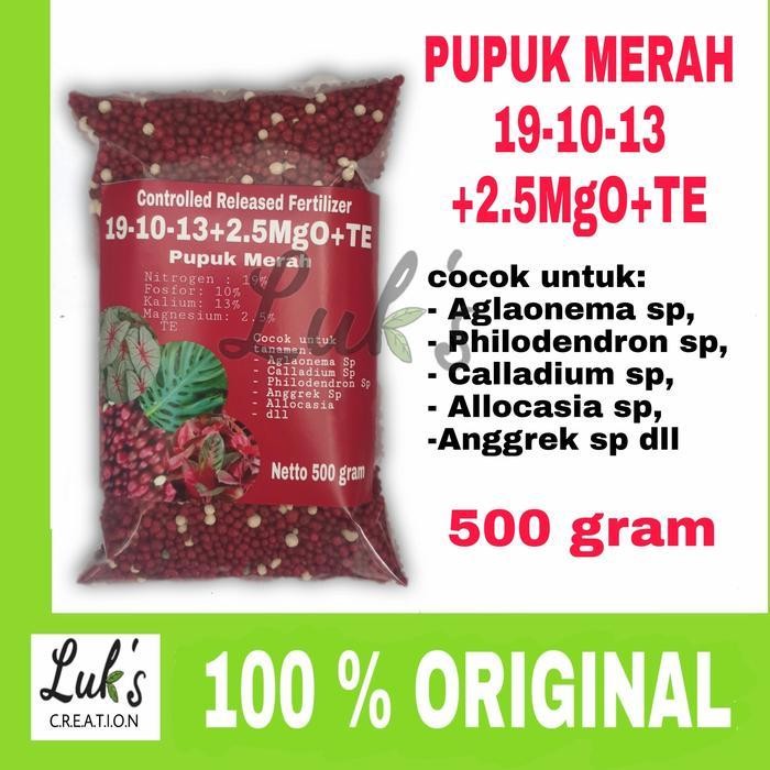 SEDIA Pupuk merah Osmocote 19-10-13 +2.5MgO + TE 500 gram dekastar
