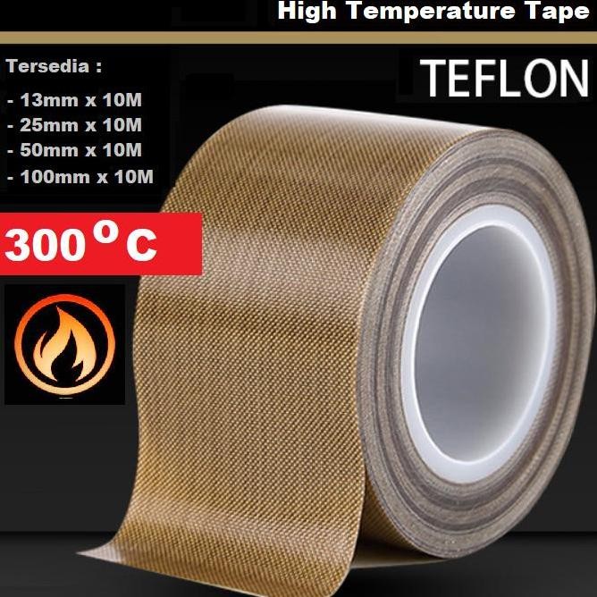 Teflon Tape Kain Kertas Isolasi Anti Panas Tahan Press Sealer Baking