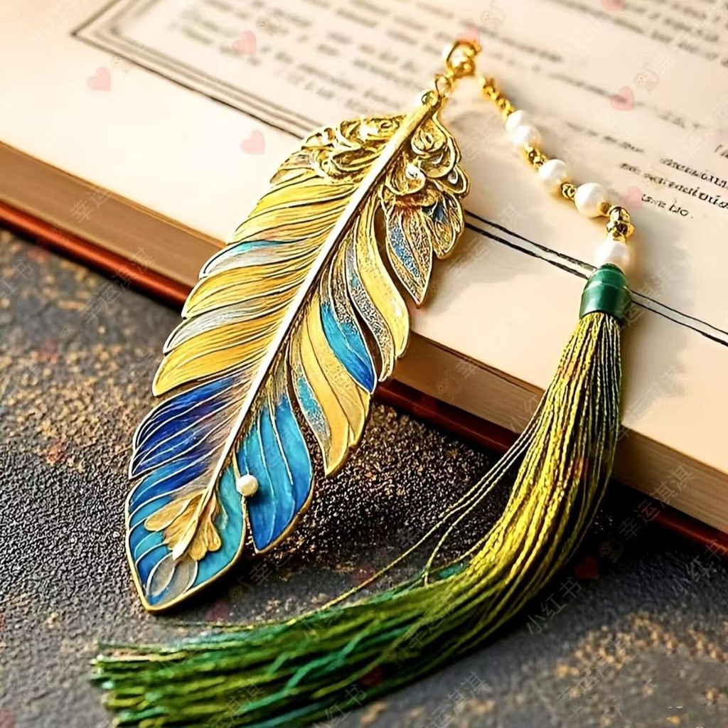 

Hadiah Pembatas Buku Enamel Gaya Cina Baru dengan Rumbai