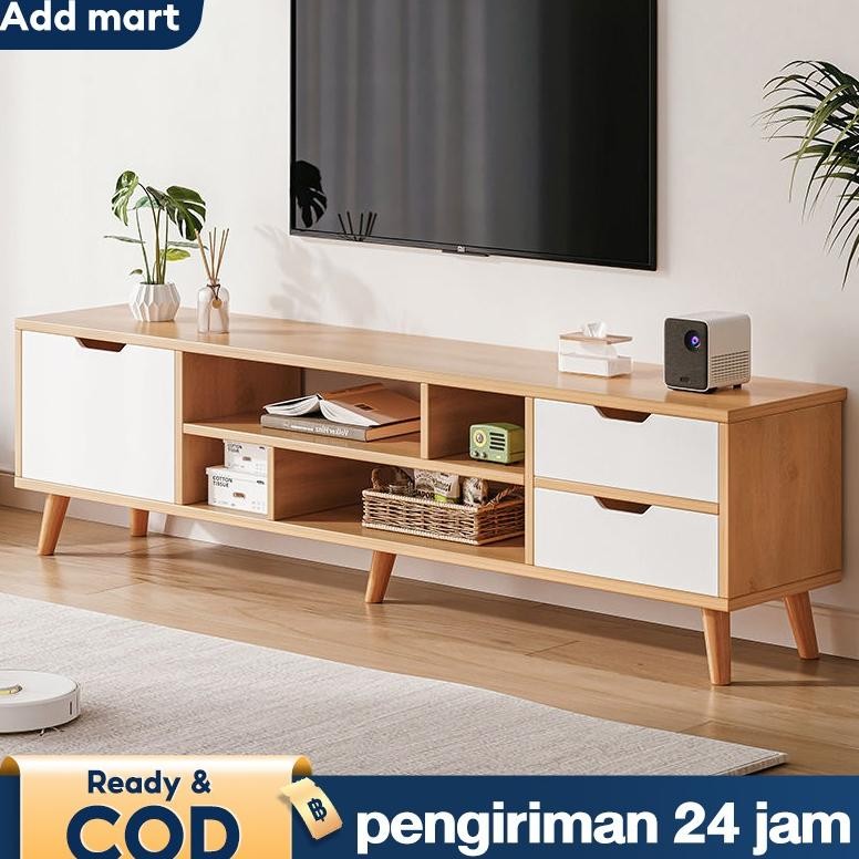 Meja TV Minimalis Modern 120-160cm Meja TV Kayu Bufet TV Minimalis Kayu Modern Murah