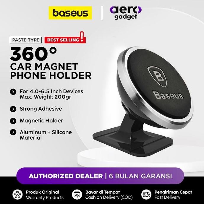 Baseus Car Holder Magnetic 360 Phone Holder Mobil Hp Dudukan Dashboard