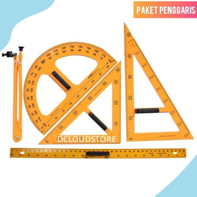 

Promo Paket Penggaris Guru Sekolah Jangka Busur Segitiga Siku Lurus Besar COD