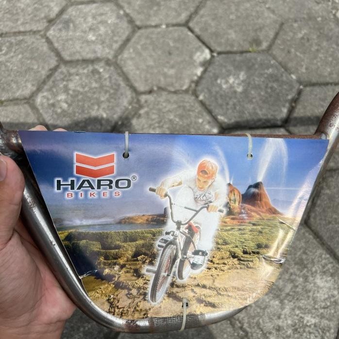 Part Sepeda Stang Bmx Taiwan Haro Standard Os Old School Chrome Nos Silver 22.2