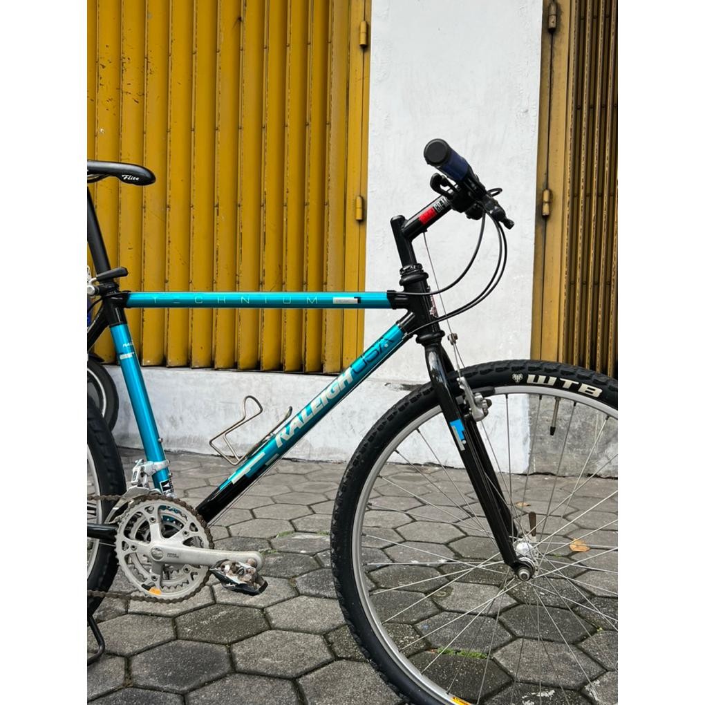 Part Sepeda Sepeda Mtb 26 Lawas Raleigh Technium Peak Asli Vintage Shimano Deore Dx Selle Flite Klas