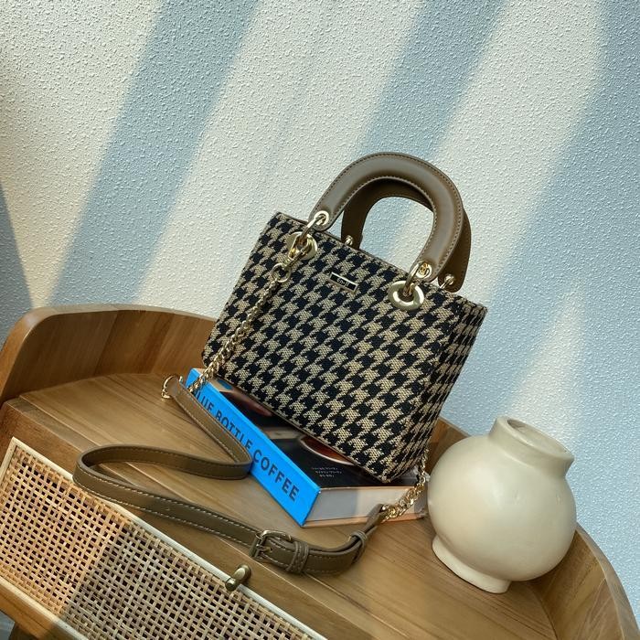 AB Enji Tas Wanita Haejin Korean Style Handbag - Khaki