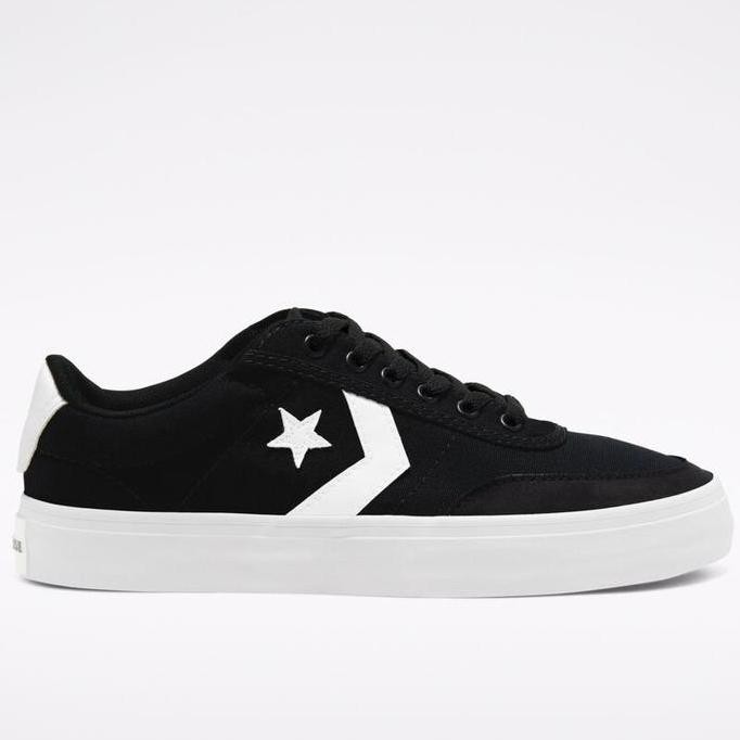 Sepatu Sneakers Unisex Converse Courtlandt Ox Black White 161603C (Best Quality)