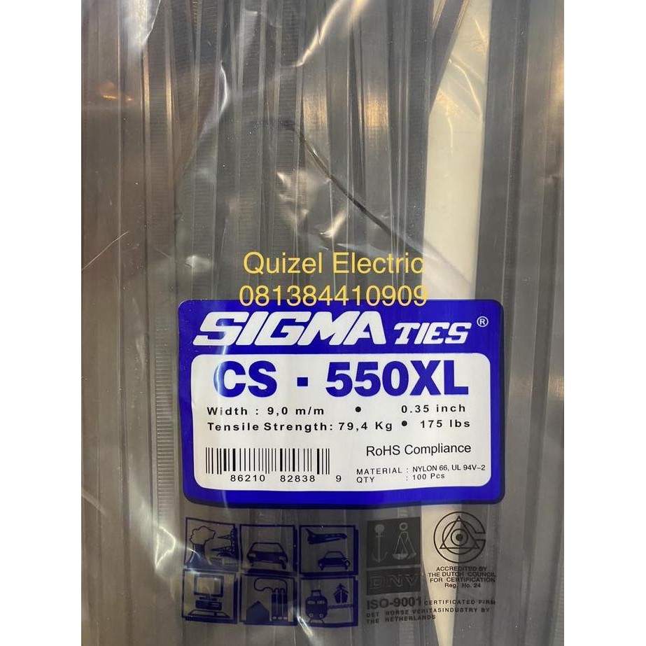 

Kabel Ties 55cm 9mm CS-550XL Hitam SIGMA