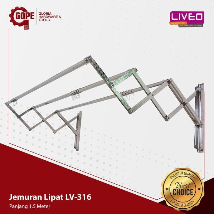 TERLARIS - LIVEO LV 316 JEMURAN DINDING LIPAT 1.5 METER