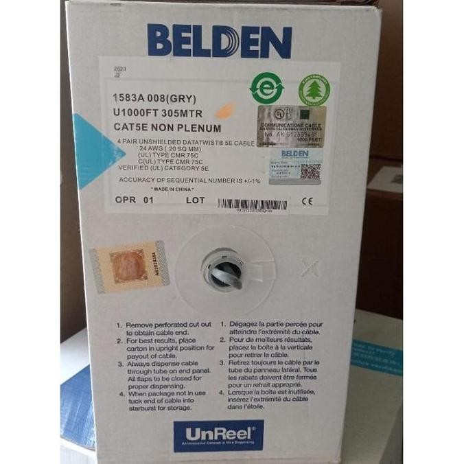TERBARU - Kabel belden original usa utp cat5e panjang 305m