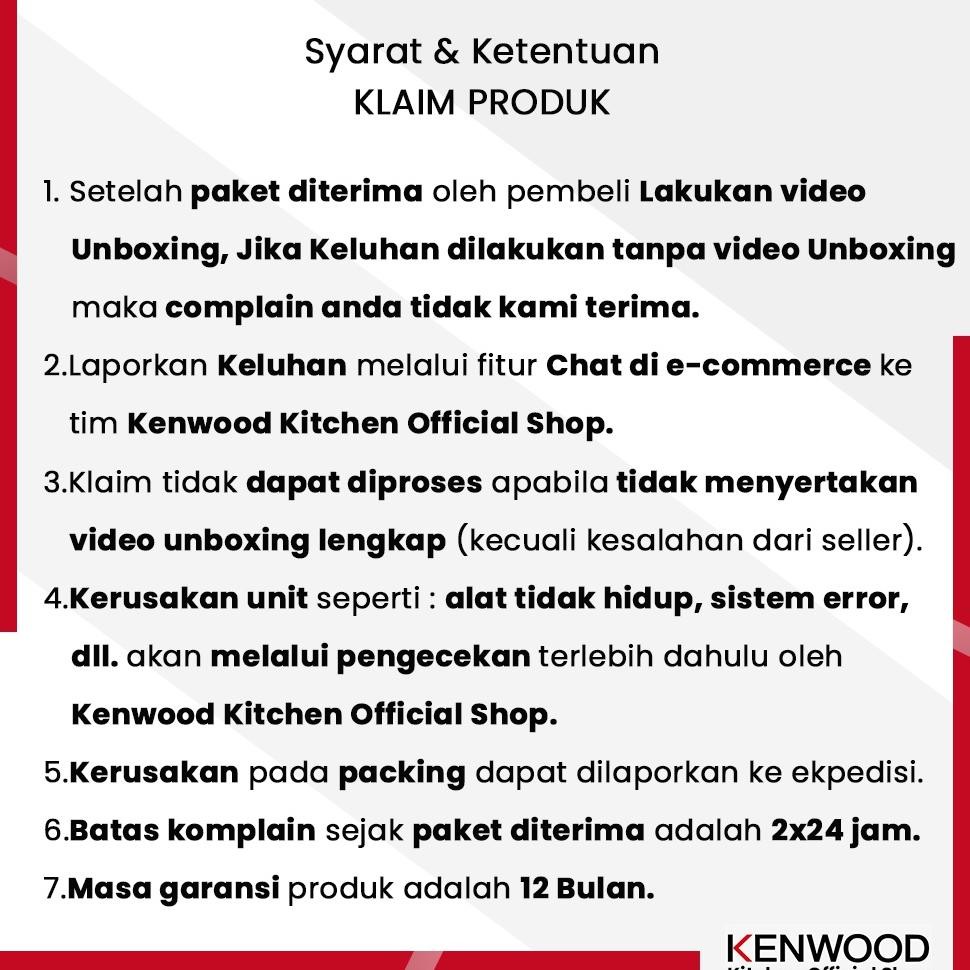 Fgk-45 Kenwood - Mesin Penghalus Makanan / Chopper - Ch 580 - Garansi Resmi 1 Thn