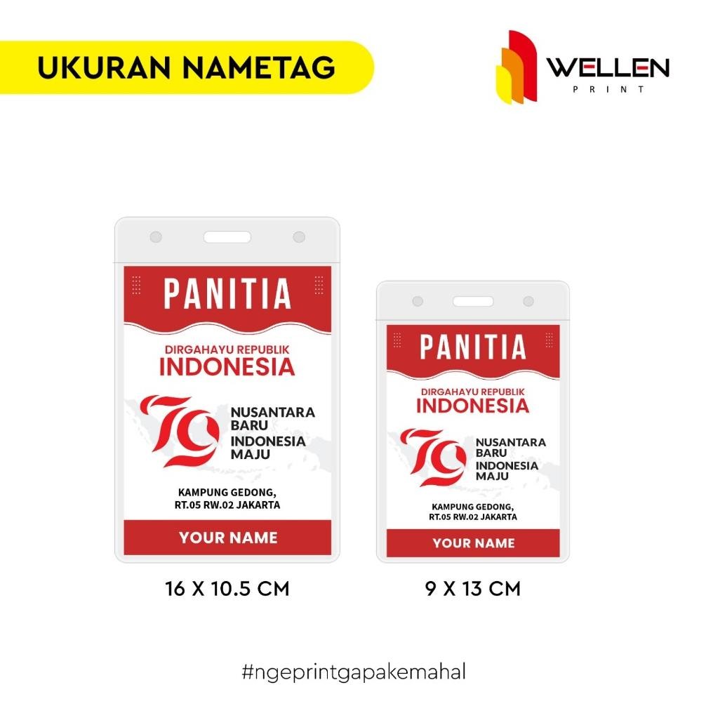 

Special Sale! Wellen Print - Cetak Name Tag Set Panitia 17 Agustus Custom / Print Id Card Kartu Panitia Lomba Hut Ri Kemerdekaan