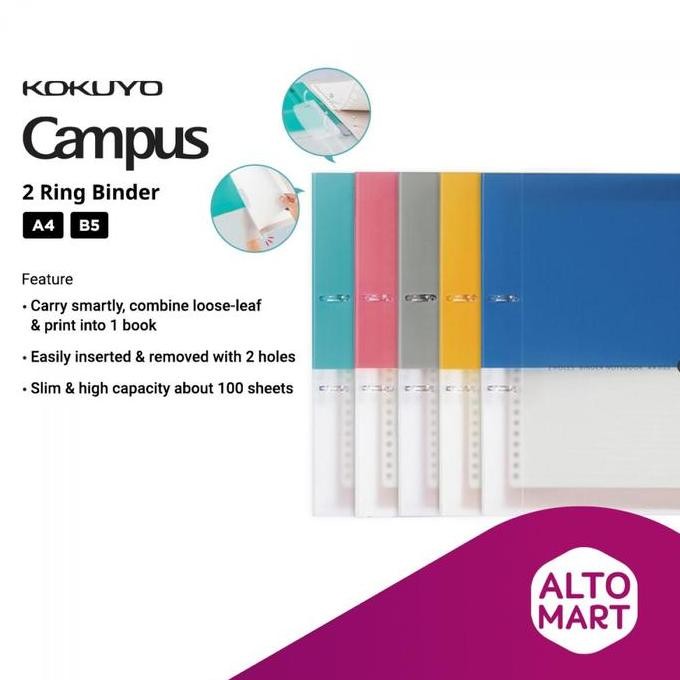 

KOKUYO Campus 2 Ring File Binder Notebook Loose Leaf A4 B5