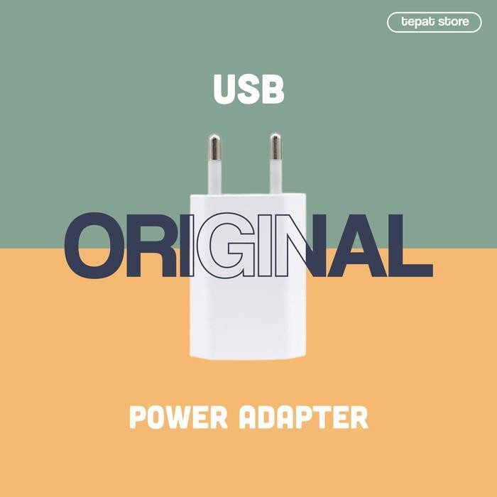 CHARGER IPHONE ORIGINAL / KEPALA CHARGER / ADAPTER /ADAPTOR KAKI 2 ORI Ori