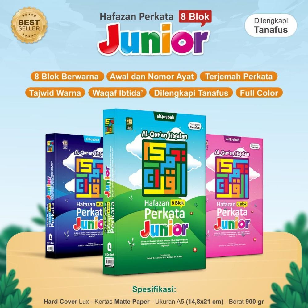 

BISA CETAK NAMA A5 AL QURAN HAFAZAN PERKATA JUNIOR 8 BLOK Penerbit : AlQosbah DiM