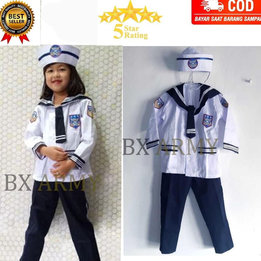 Baju Seragam   Profesi  Pelaut Anak Tk | Kostum Popaye Anak Seragam Pelaut Anak Berkualitas Seragam 