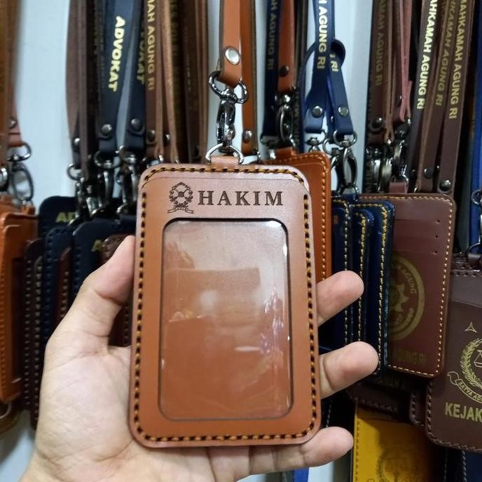 

TERMURAH - Name Tag Id Card Hakim Asli Kulit