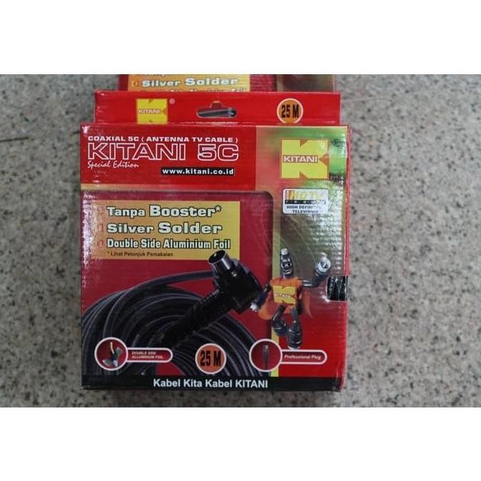 Kabel Antena Tv Kitani 5C 2V Panjang 25 Meter - Kabel Antena Terbaik