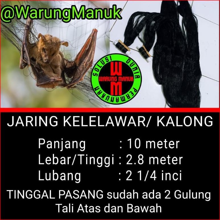 Jaring kelelawar buah 10 meter,Jaring kalong /kelelawar/kampret siap pakai DiM